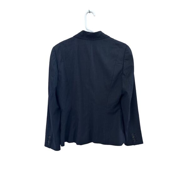 Tahari Arthur S. Levine Navy Blue Pin Stripe Blazer Jacket Women's Size 8 - Picture 2 of 10